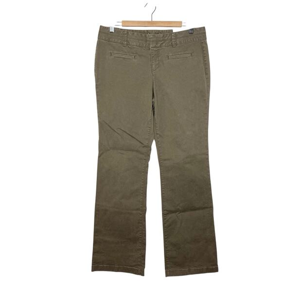 Loft Marisa Modern Boot Cut Chino Pants Brown Womens Size 8 Mid Rise Bootcut - Picture 1 of 9